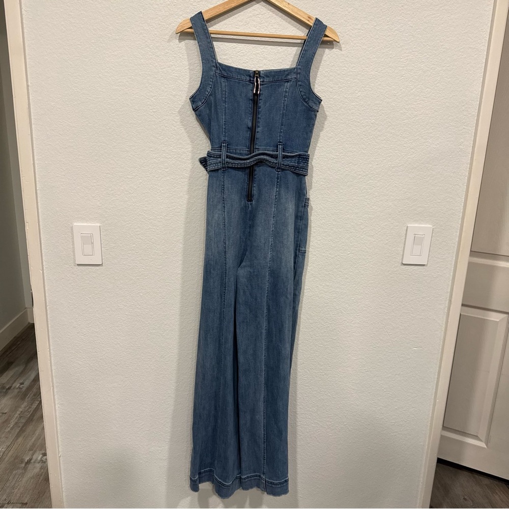 Anthropologie Pilcro and the Letterpress Jumpsuit Wide Leg Denim Jumpsuit - Picture 4 of 13